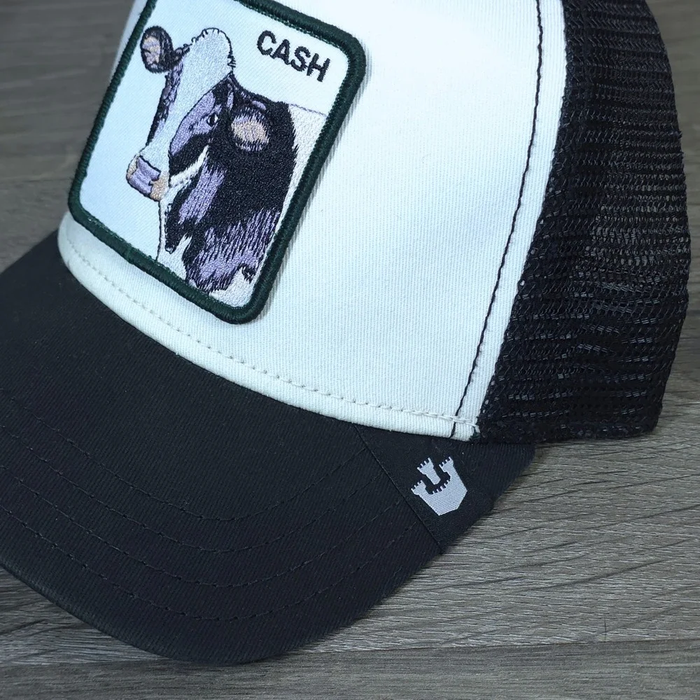 Goorin Bros The Farm Cash Hat Cap Snap Back One Size Black Mens Animal Trucker